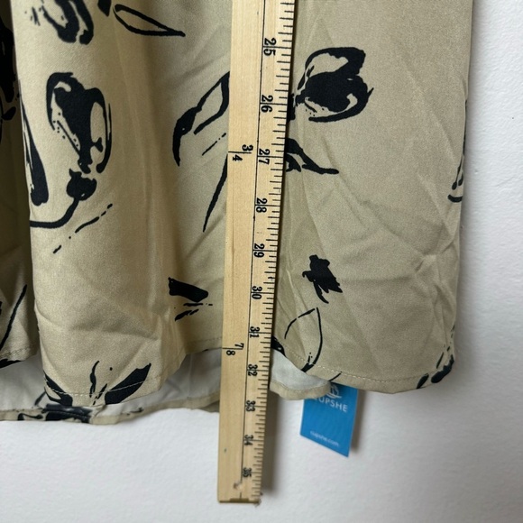 Cupshe Khaki Floral Sweetheart Twist Mini Dress Short Summer Sun Sz M - Picture 9 of 14